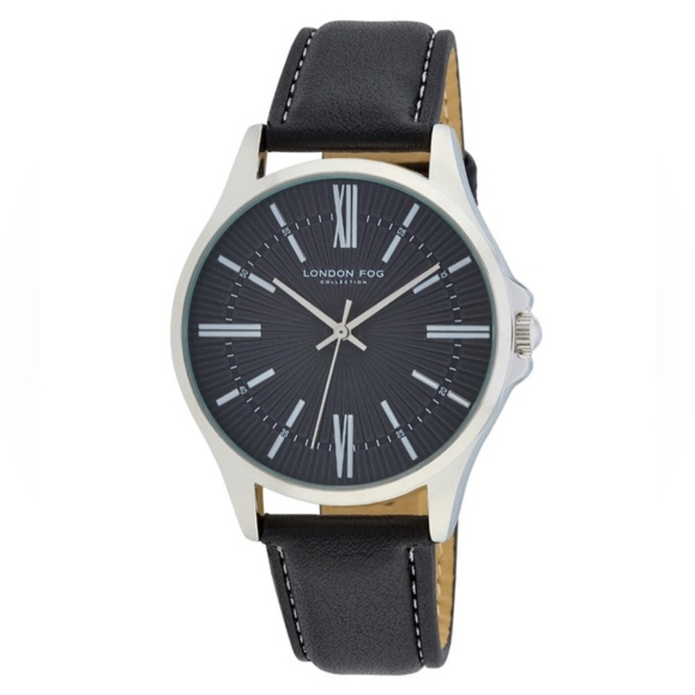 London Fog Black and Silver Men's Watch